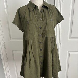 NWOT Free People Ronnie Poplin Mini Dress XS